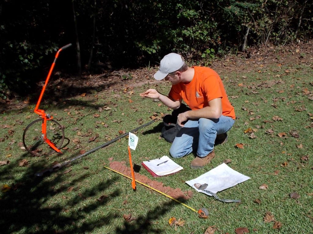 Soil testing and site evaluation for septic system